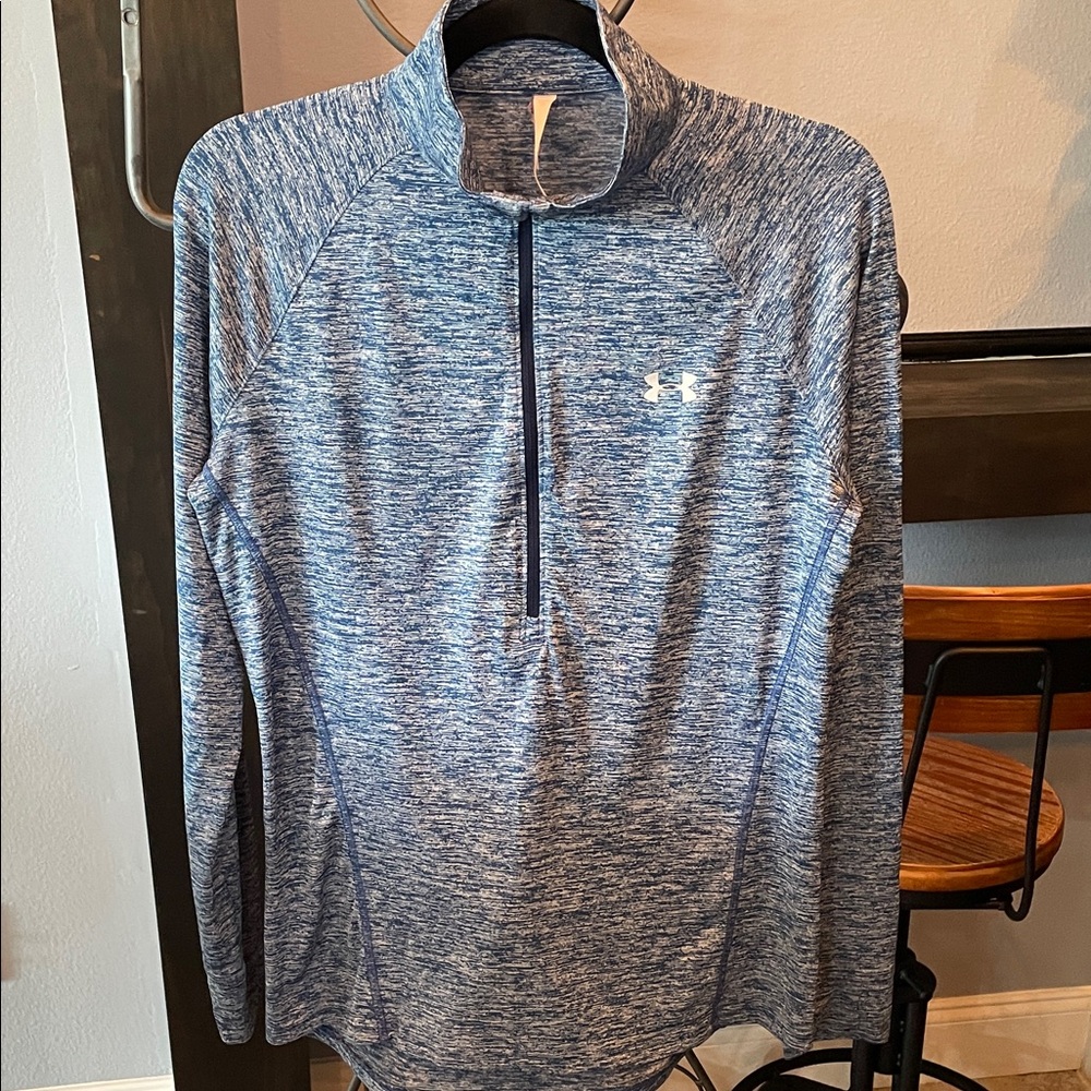 Under Armour Heathered Blue Quarter-Zip Top